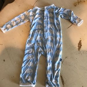 Kickee Pants Elephant Coverall Size 3-6 Months